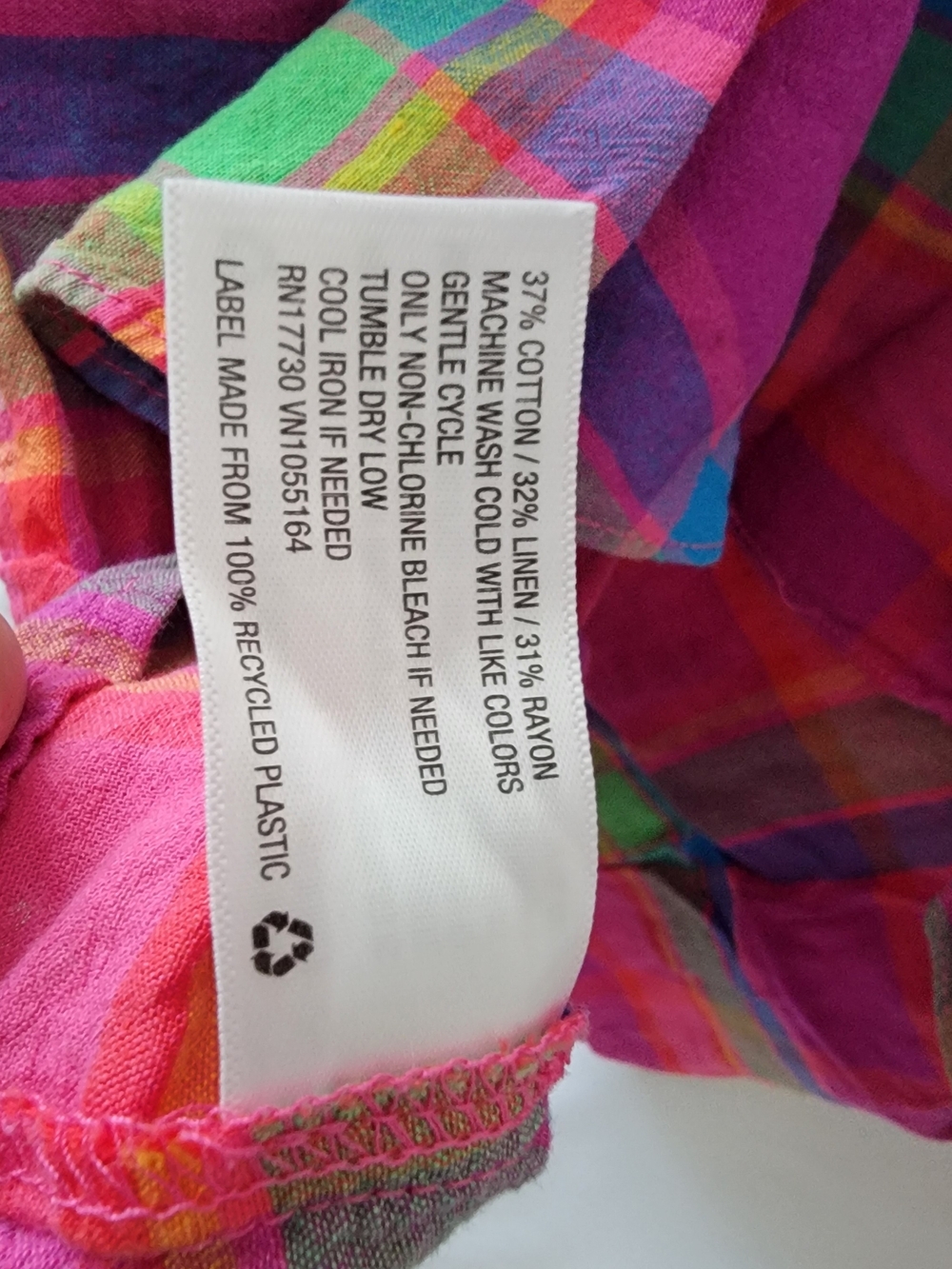 Colorful Plaid Ruffle Asymmetrical Cami Top - Picture 5 of 5